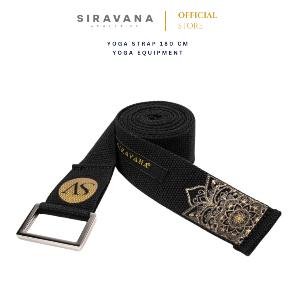 SIRAVANA เชือกโยคะ รุ่น Golden Mandala Yoga Strap 180CM