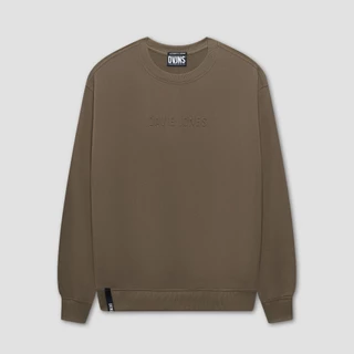 DAVIE JONES [BE FEARLESS] เสื้อสเวตเตอร์ผู้ชาย Logo Regular Fit Sweater สีส้ม ดำ เขียว ครีม SW0079