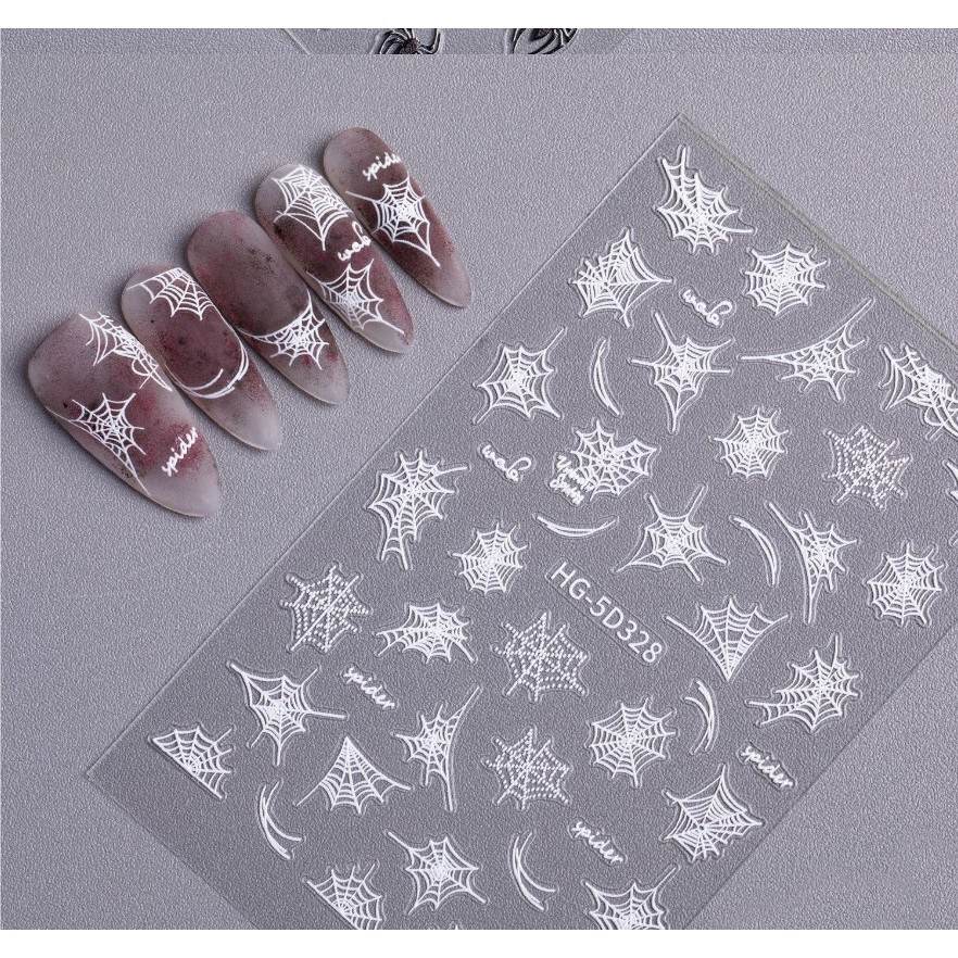 [แผ่นเล็ก ไม่มีซอง] สติ๊กเกอร์แมงมุม spider ลายนูน 5D รุ่นแผ่นเล็ก งานสวยจ้าา