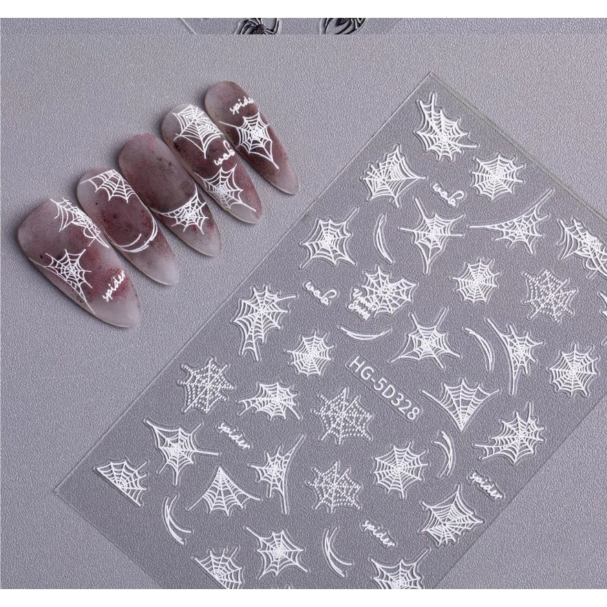 K2.[แผ่นเล็ก ไม่มีซอง] สติ๊กเกอร์แมงมุม spider ลายนูน 5D รุ่นแผ่นเล็ก งานสวยจ้าา