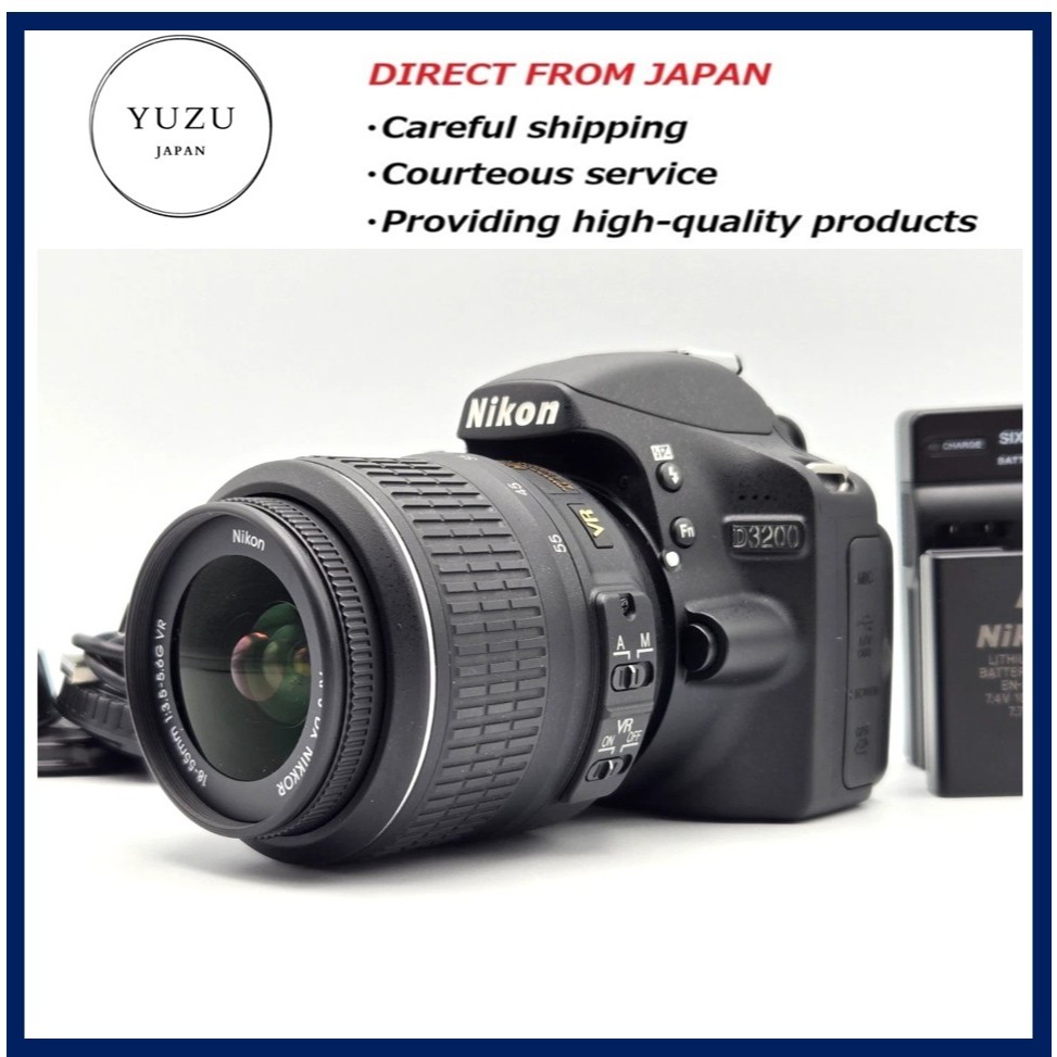 Pre-owned Product Nikon D3200 Digital SLR Camera Kit w/ AF-S DX NIKKOR 18-55mm VR Lens | 1080p Video