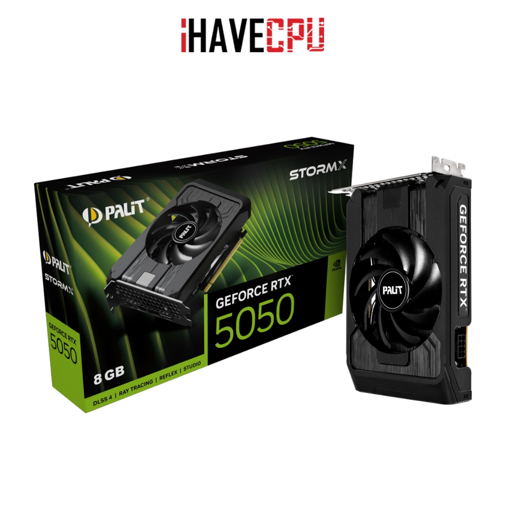 การ์ดจอ (vga) iHAVECPU PALIT GEFORCE RTX 5050 STORMX - 8GB GDDR6 (NE65050019P1-GB2070F)