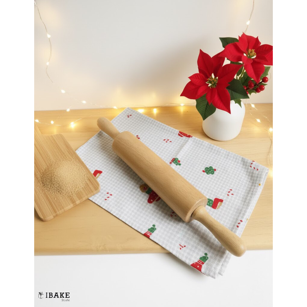 ไม้นวดแป้ง 42 cm. เคลือบสารกันติด งานไม้แข็งแรงผลิตจากเมืองไทย