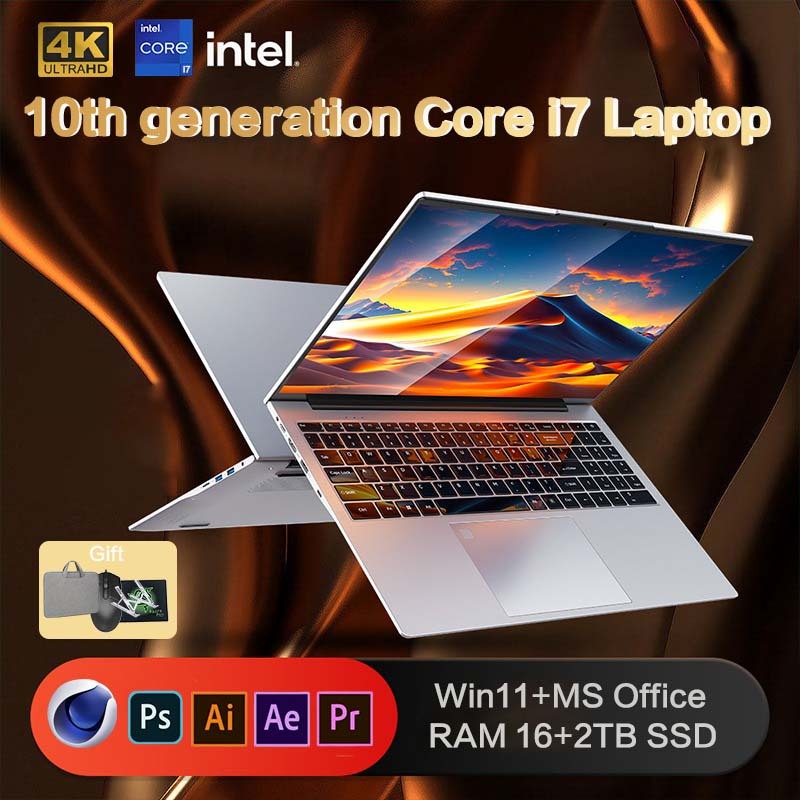 2026 แล็ปท็อปใหม่ Intel Core i7 10510U 15.6 นิ้ว/16 GB RAM + 2TB/Windows 11/หน้าจอ Full HD/เกมและสำนักงาน/รับประกัน 2 ปี
