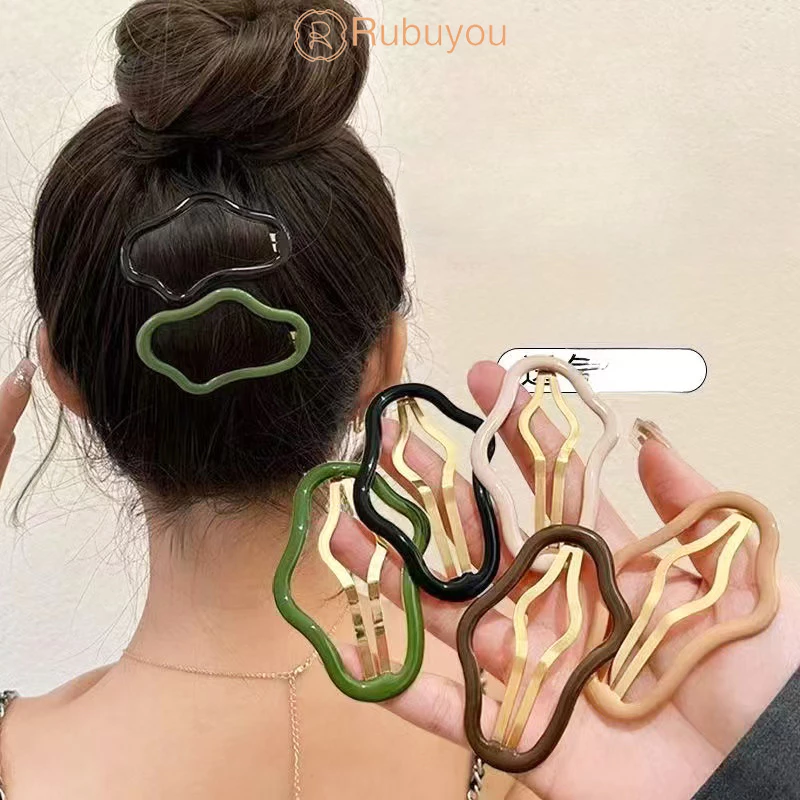 Rubuyou กิ๊บรูปเมฆ BB หน้าม้า คลิปด้านข้าง เรียบง่าย