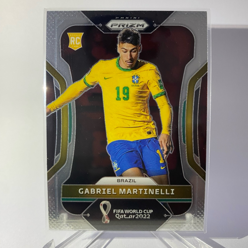 การ์ดนักฟุตบอล Gabriel Martinelli, RC, BRAZIL, PANINI PRIZM 2021