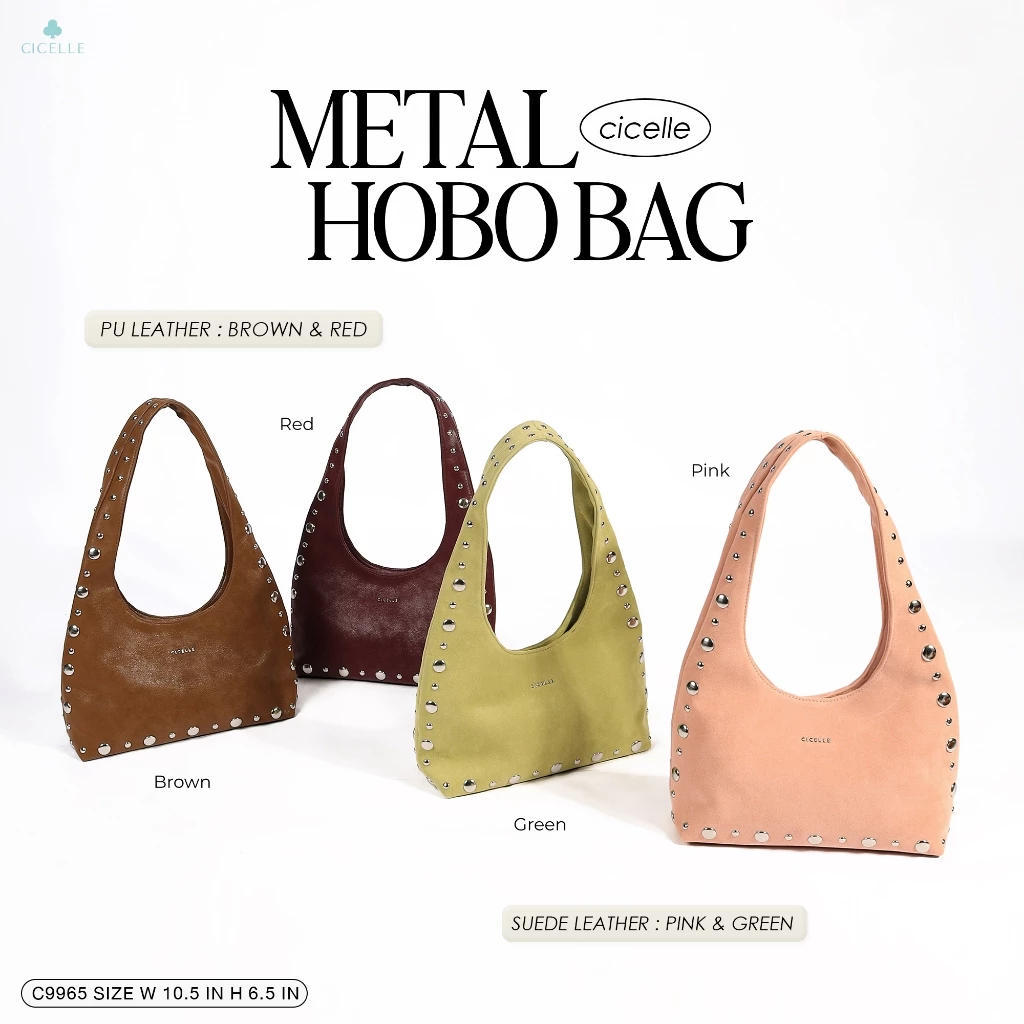 #c9965 Metal Hobo Bag CICELLE❤️ แบรนด์ CICELLE (ซี-เซล) สไตล์ Modern Luxury