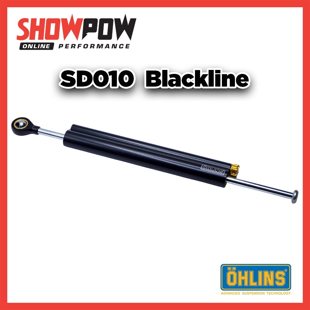 (พร้อมส่ง!) กันสะบัด Ohlins สีดำ SD010 Steering Damper Stroke 120 mm. Blackline ของแท้