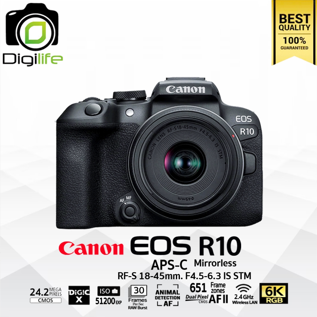 **ส่งด่วน2-4 ชัวโมงตามระบบ**Canon Camera EOS R10 Kit RF-S 18-45mm. F4.5-6.3 IS STM - รับประกันร้าน D