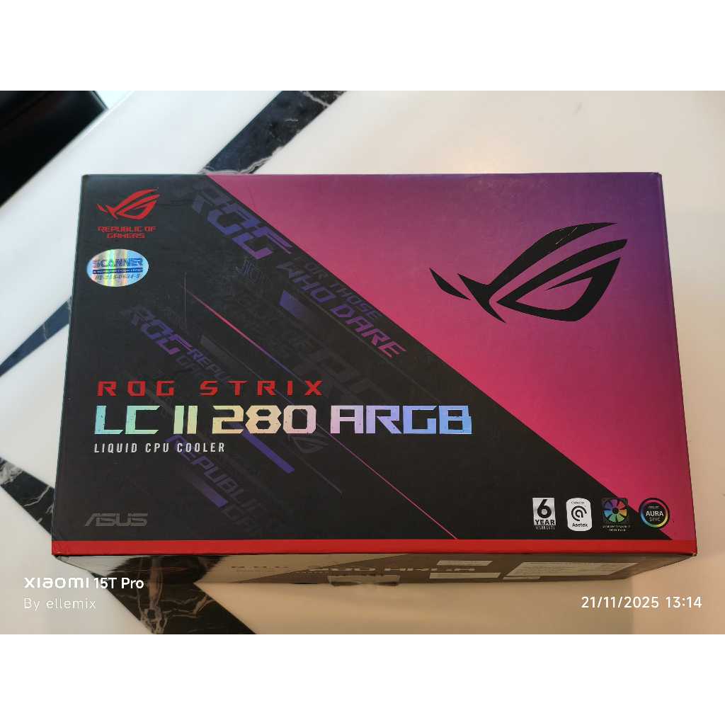 CPU LIQUID COOLER ASUS ROG STRIX LC II 280 ARGB (LGA1700)(AM5)(LGA1851) น้ำปิดมือสอง ประกันศูนย์ไทย 