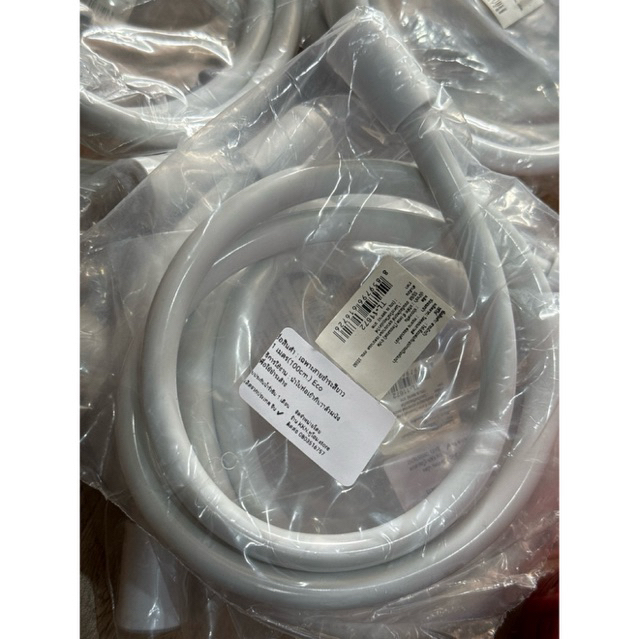 สายฝักบัว สายท่อน้ำดี  สายน้ำดีPVCสีขาว ความยาว100cm. ฟรียางโอริงกันน้ำซึม - รูปที่ 4