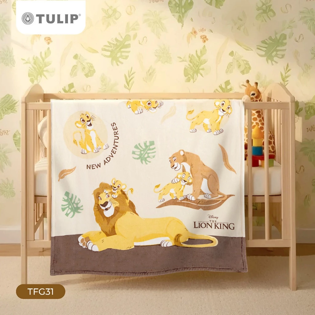 Tulip Fleece ผ้าห่มขนแกะเทียม TFG31 Lion King เดอะไลอ้อนคิง ลิขสิทธิ์แท้ ดิสนีย์ ผ้าห่มฟลีซ สัมผัสนุ่มพกพาสะดวก