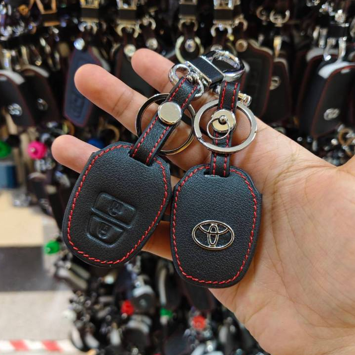 ซองหนังกุญแจ Toyota ปลอกหุ้มกุญแจรถยนต์ ตรงรุ่น TOYOTA  VIOS 2013 COMMUTER 2012(มีโลโก้)📌