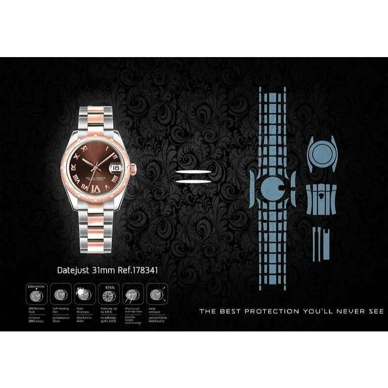 ฟิล์มกันรอยนาฬิกา Watch Protection Film สำหรับ แบรนด์ Rolex Datejust 31mm Ref.178341