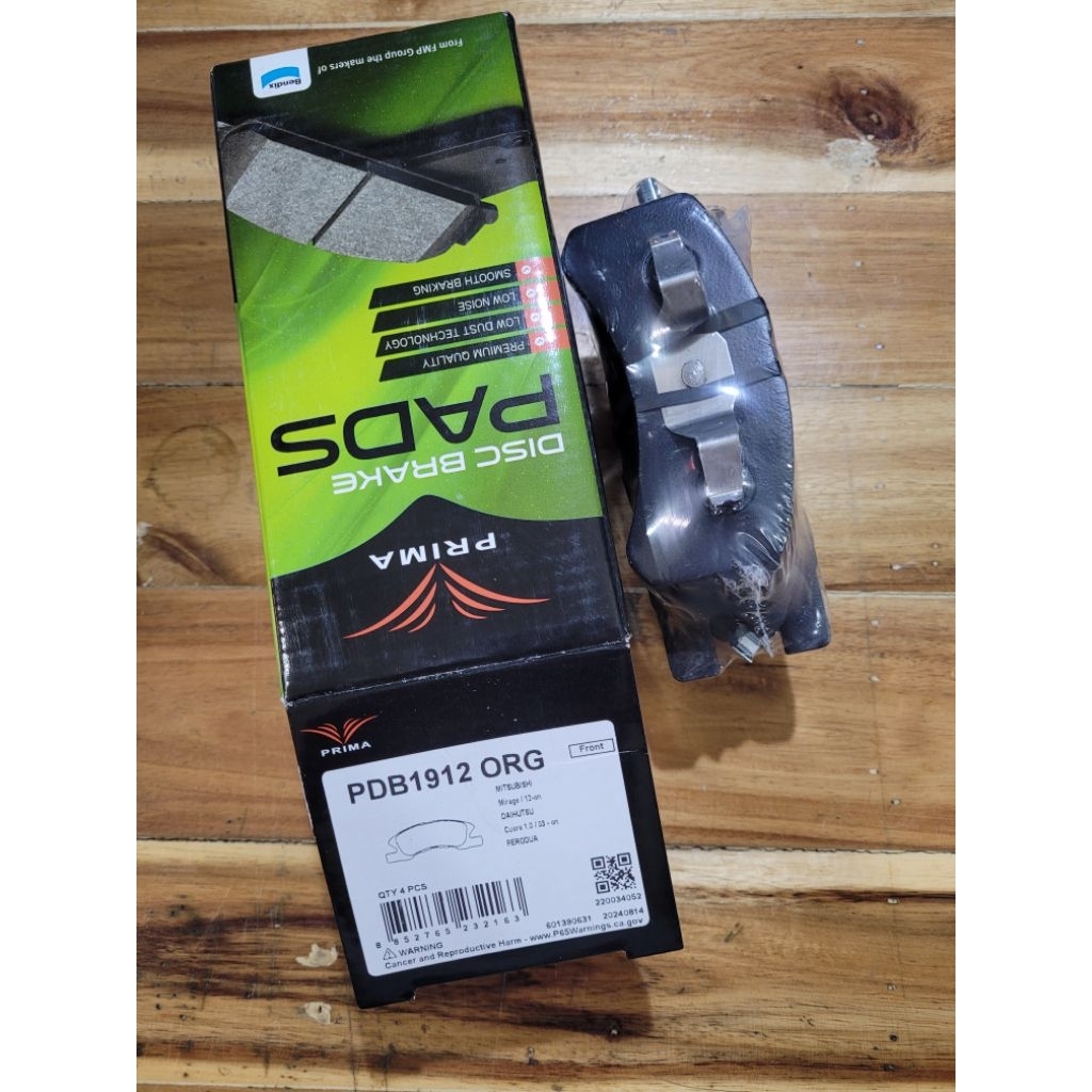 PRIMA ผ้าดิสเบรคหน้า มิตซูบิชิ มิราจ, แอททราจ (PDB1912) Mitsubishi Mirage, Attrage