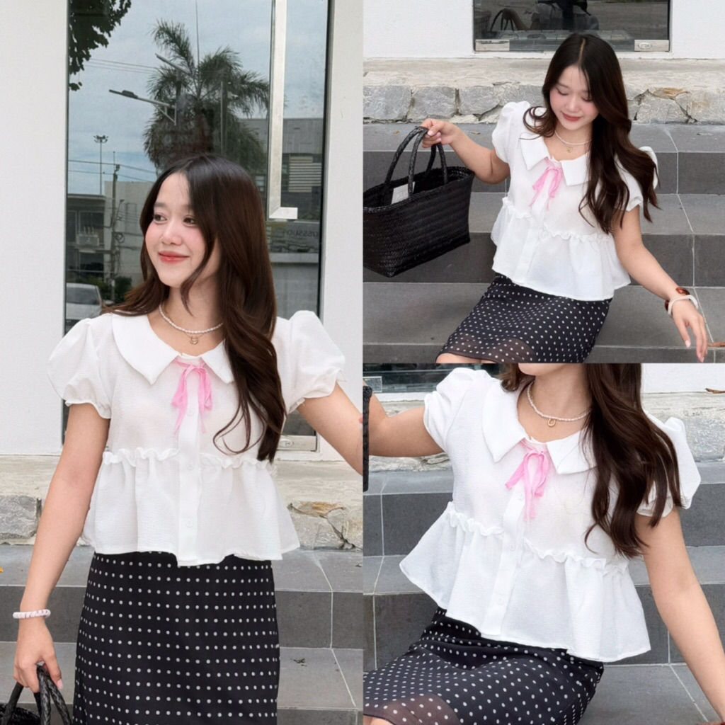 Sodsai.bkk | Marie shirts เสื้อคอบัวแขนตุ๊กตา  น่ารักมากๆ 🎀💬
