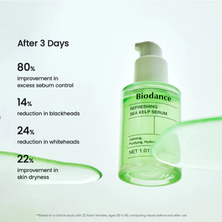 BIODANCE Serum 30ml (Pore Perfecting Collagen Peptide/Hydro Cera nol/Refreshing Sea Kelp/Radiant Vita Niacinamide)
