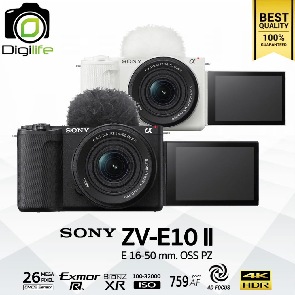 (ส่งด่วน2-4ชม.)Sony Camera ZV-E10II Kit PZ16-50mm.OSS II กล้องVLOG, Youtube, Live Stream-รับประกัน D