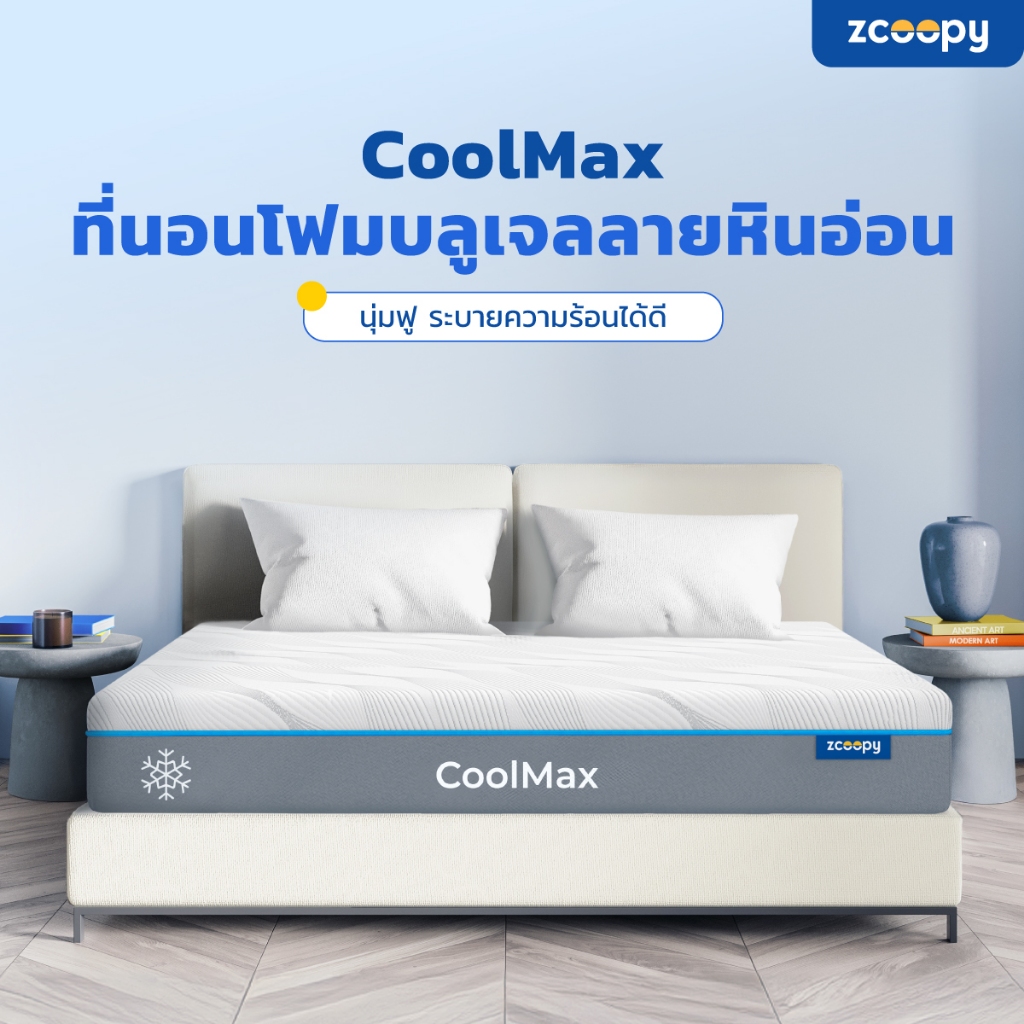 Zcoopy ที่นอน สัมผัสนุ่ม ไม่สะสมความร้อน จัดส่งในกล่อง น้ำหนักเบา ราคาประหยัด ส่งฟรี รุ่น Coolmax
