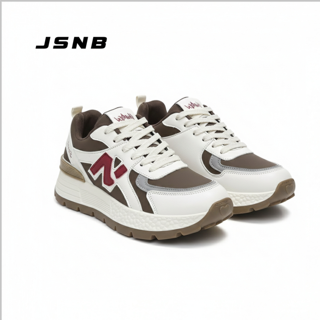 JSNB ส่งฟรี รองเท้าผ้าใบผู้หญิง แนวสตรีท มินิมอล พร้อมส่ง รองเท้ากีฬาลำลองพื้นหนา รองเท้าผู้หญิง นุ่ม เบา สบาย  [LN1980]