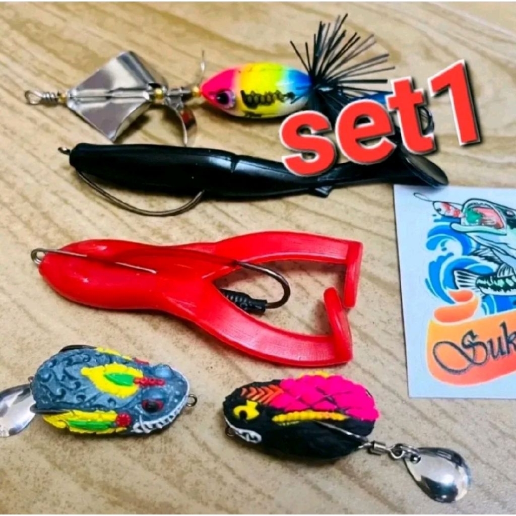 ชุดตกปลาช่อนสุดคุ้ม "suksriLure" set1 เหยื่อตกปลาราคาถูก