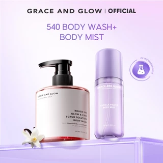 【เซตดูแลผิวยอดฮิต】 Grace and Glow เจลอาบน้ำ + บอดี้มิสต์ - กลิ่นหอมติดทน ยาวนานตลอดวัน