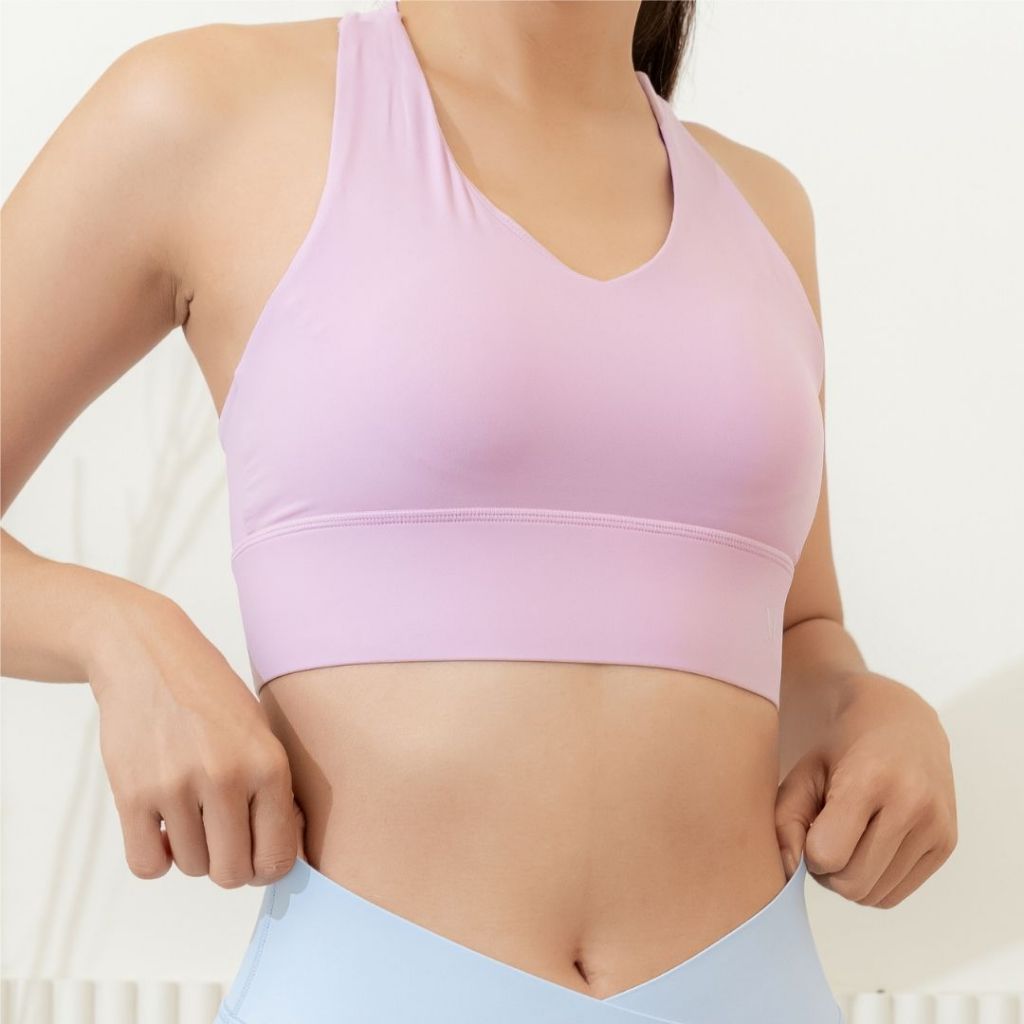 VF-Serene Bra: Sportbra (สปอร์ตบรา) บรา ชุดออกกำลังกาย โยคะ พิลาทิส ทรงเสื้อกล้าม เกลียวด้านหลัง ใส่สวย กระชับ - รูปที่ 4