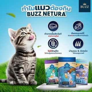 [4 kg.] อาหารแมว Buzz Netura โฮลิสติก เกรนฟรี ลูกแมว แมวโต Cat