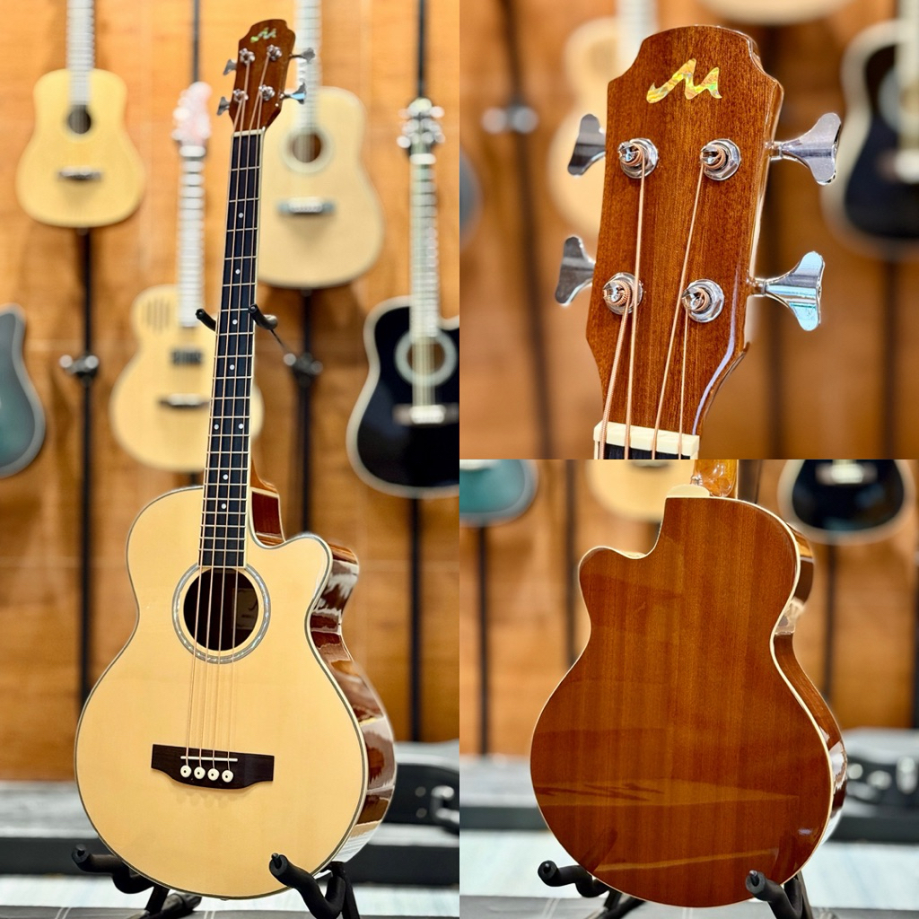 เบสโปร่ง 4สาย Most M-Bass-A ไม้สปรูซ/มะฮอกกานี สำหรับมือใหม่ ไว้ฝึกซ้อมเล่นสบายๆ