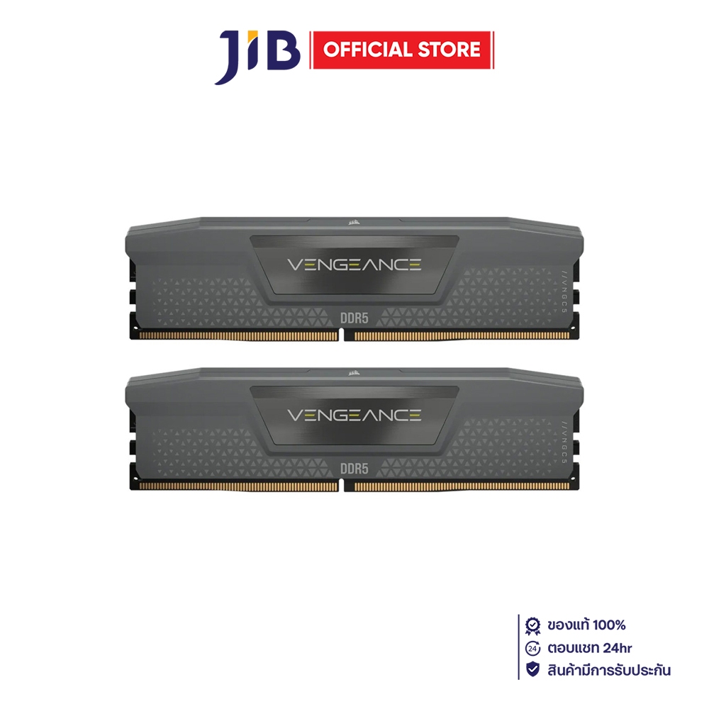 32GB (16GBx2) DDR5 6000MHz RAM (หน่วยความจำ) CORSAIR VENGEANCE DDR5 - AMD EXPO INTEL XMP CL36 GREY CMK32GX5M2F6000Z36