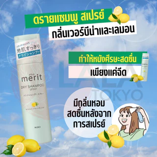 แชมพูสระผมแห้ง แบบแผ่นทิชชู่เปียก ดรายแชมพู Kao Merit DAY+ Dry Shampoo