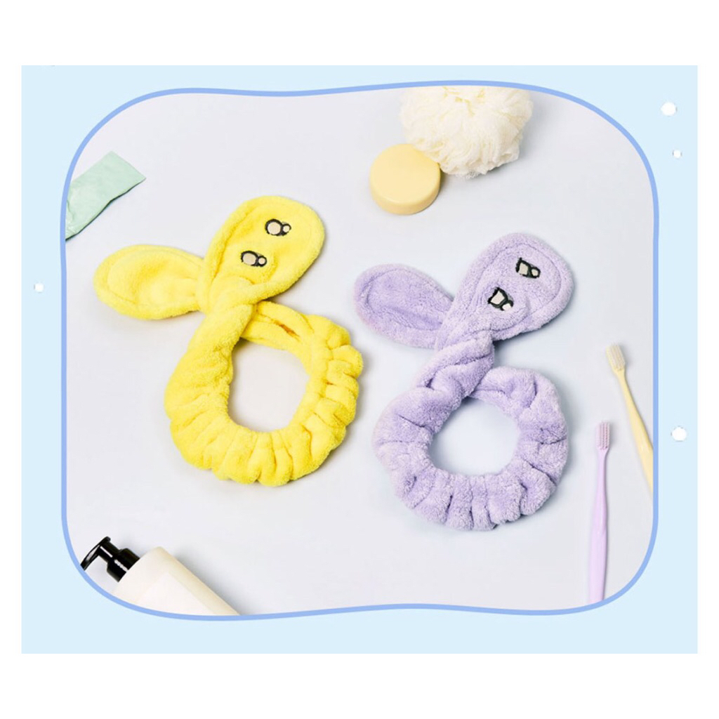 พร้อมส่ง ผ้าคาดผม ไอยู IU wash headband ไม่แกะ สีม่วง
