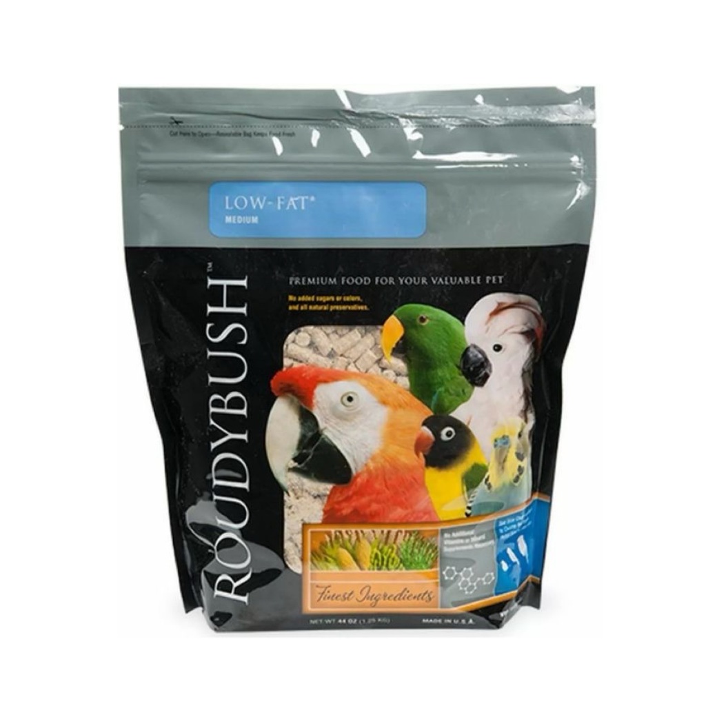 Roudybush(รูดี้บุช) Low Fat Medium 44oz เหมาะกับนกโตเต็มวัย ที่มีภาวะน้ำหนักเกิน