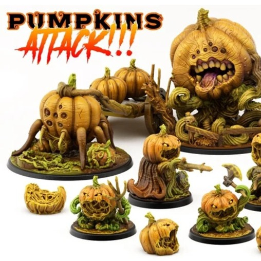 Pumpkins Attack : Collection : Miniature Resin โมเดลบอร์ดเกม ผลิตตามสั่ง Tabletop Monster Halloween