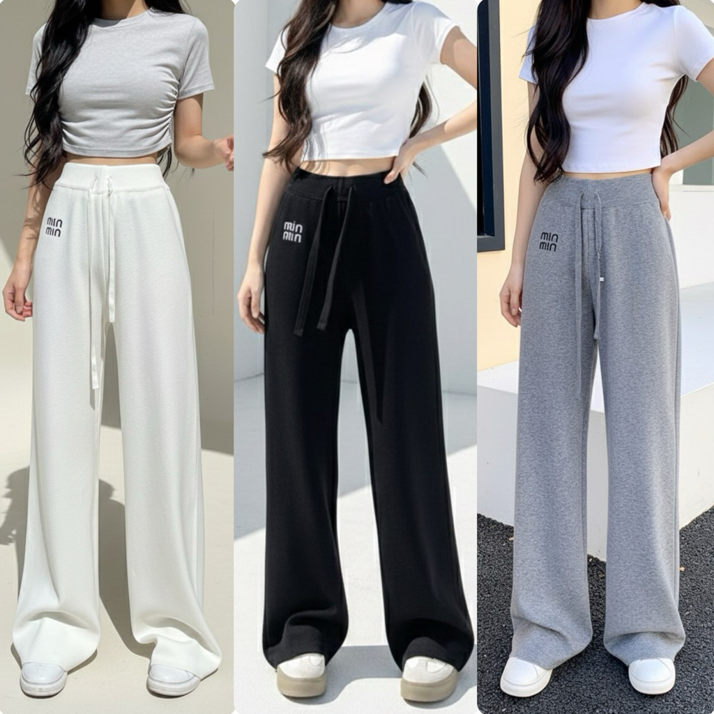 กางเกงไหมพรมปัก minmin