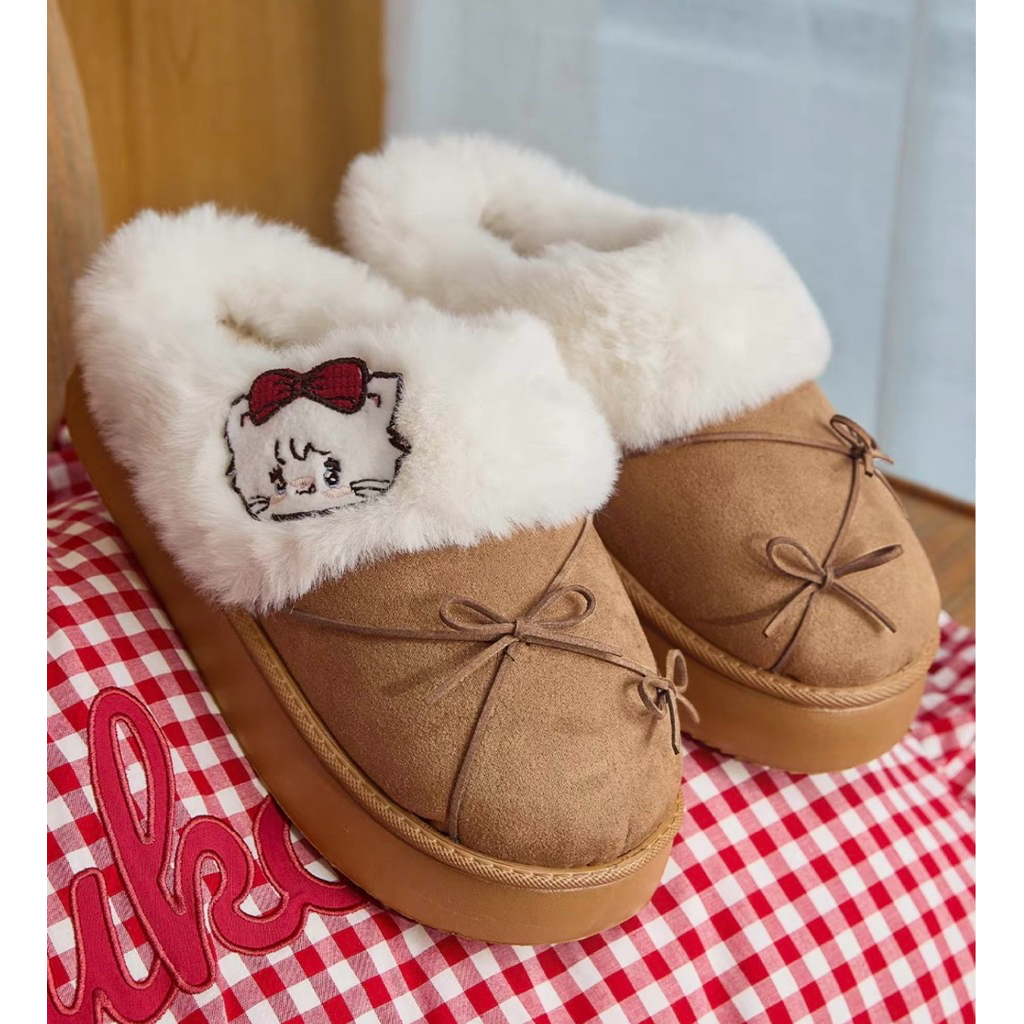 รองเท้า Gukoo x Mikko Ribbon sweet Cozy น้อง mikko พร้อมโบว์สุดคิ้วท์ แท้ 100% จากเเบรนด์ gukoo