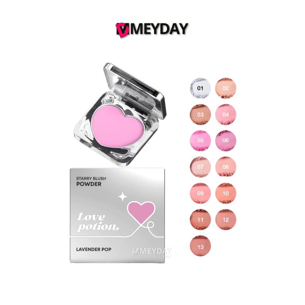 [ลดพิเศษ 50%] LOVE POTION Starry Blush Powder เลิฟโพชั่น สตาร์รี่ บลัช พาวเดอร์ บลัชออน  2.8 กรัม