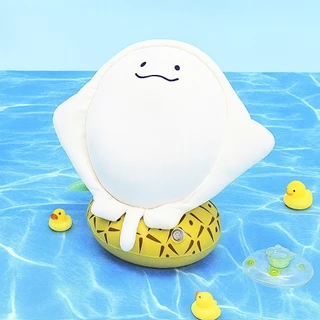 พร้อมส่ง🫐ตุ๊กตาปลากระเบนน่ารัก น้องแอบยิ้มอยู่ด้านล่าง manta ray cute doll plushy ปลากระเบน Ray fish 23254