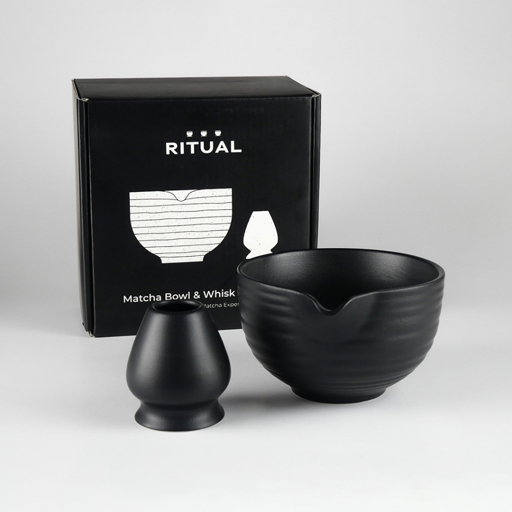 Matcha Bowl & Stand Set Chawan Custom-made Gift Box Gift Set Ritual Matcha Ceramic Bowl
