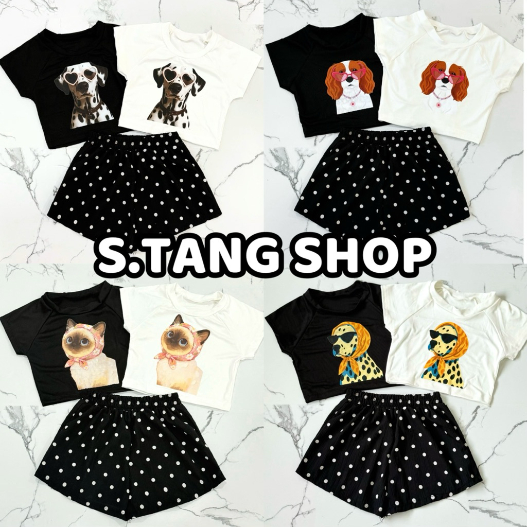 เซ็ท 2 ชิ้น เสื้อครอป+ กางเกงขาสั้น มาใหม่!!!  (S99)