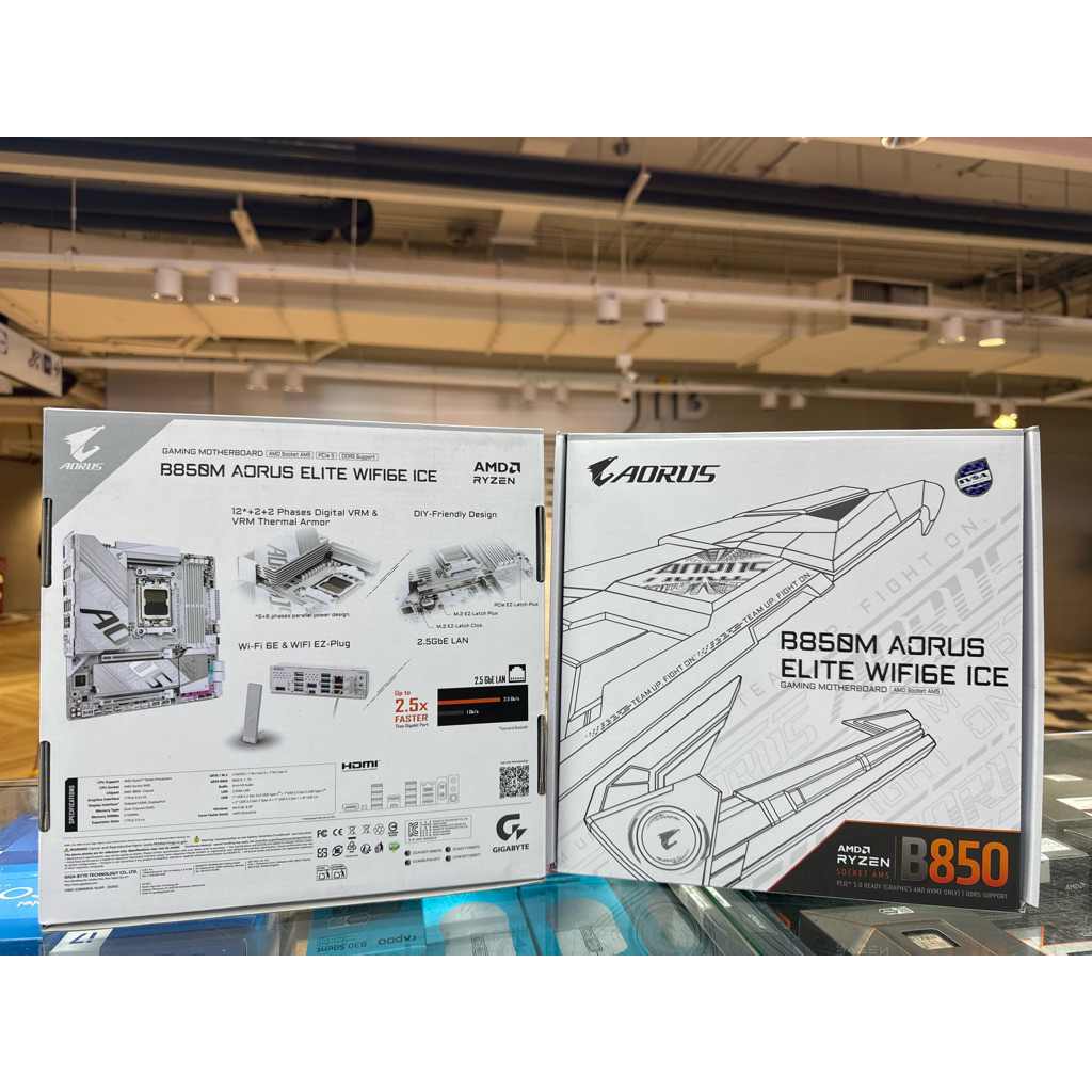 GIGABYTE MAINBOARD B850M AORUS ELITE WIFI6E ICE (rev. 1.1)AM5