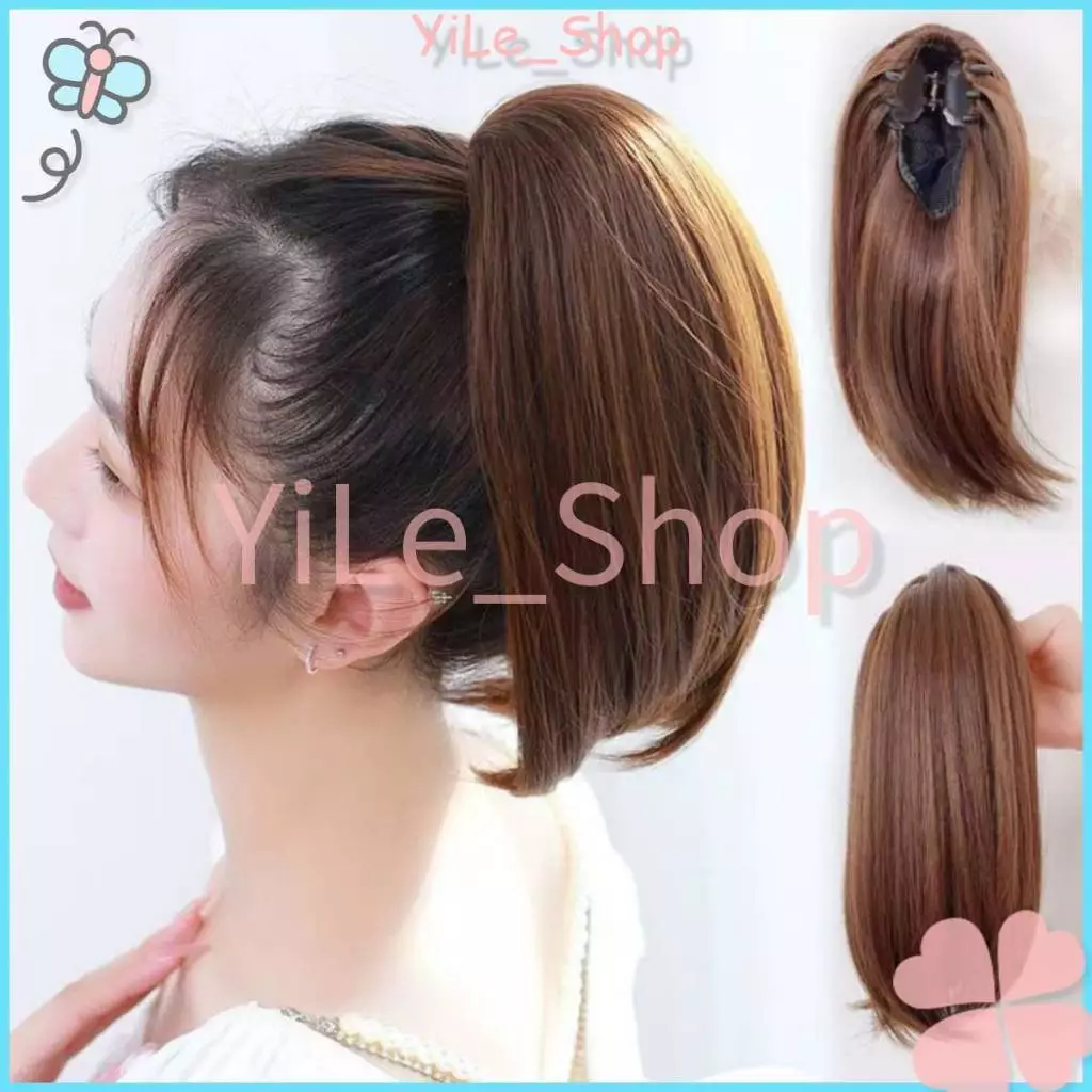 【CODจัดส่งจากไทย】INS วิกผมหางม้าตรงแบบติดคลิปยาว 30 ซม. ให้วอลลุ่มเป็นธรรมชาติ เพิ่มวอลลุ่มให้ผมได้อย่างรวดเร็ว Y2K