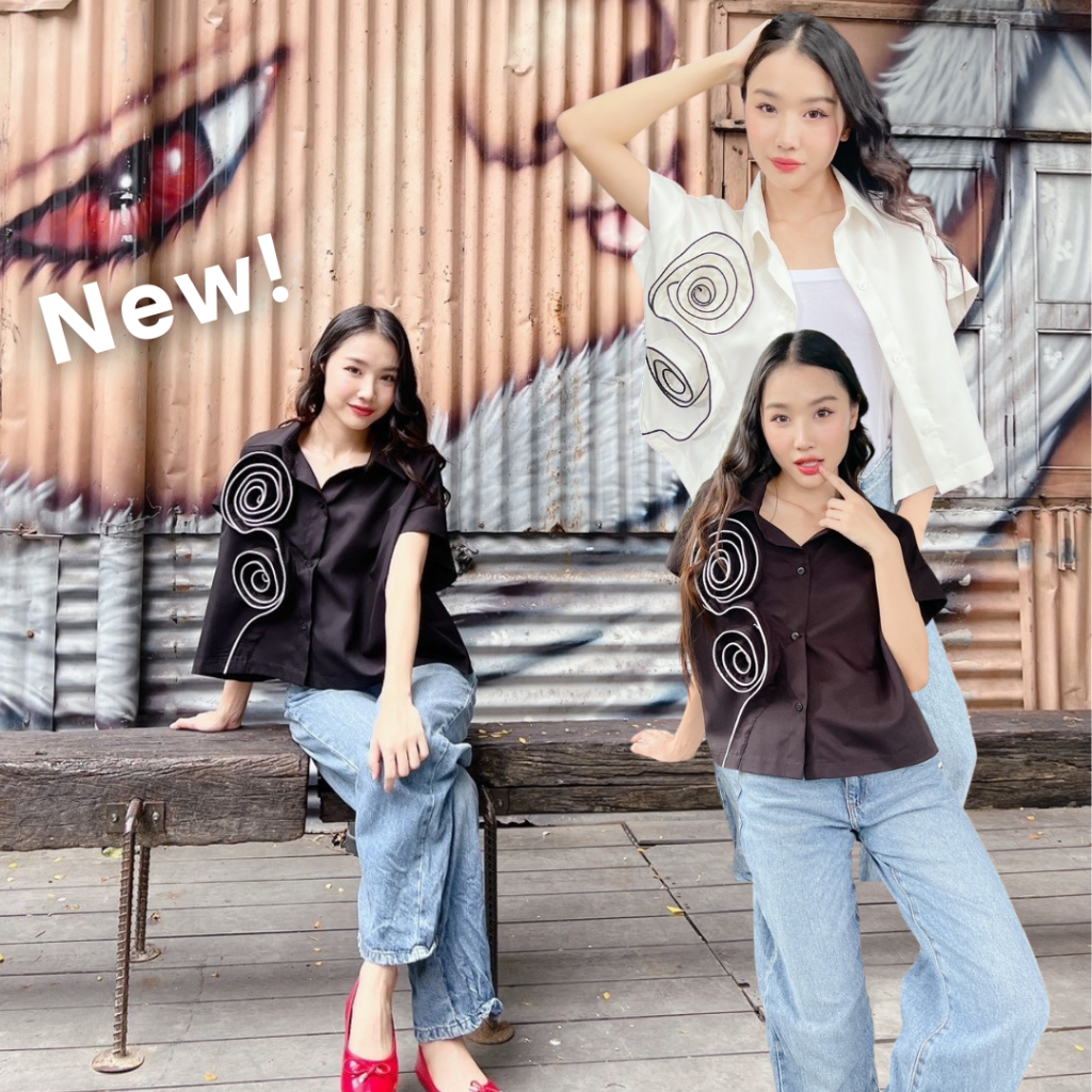 🌷Rose Style 🌷อก50“เสื้อแขนกุดกลีบแขนดอกไม้ ปักกุหลาบเกร๋ๆปังงงๆ งานเก๋ไม่เหมือนใครใส่ง่าย อกใหญ่ใส่สบายยสุดๆ-2409