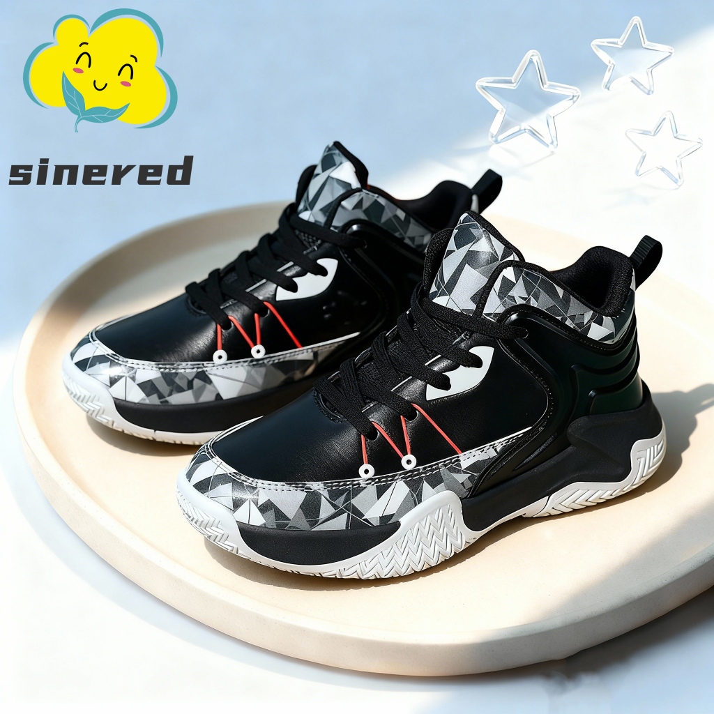 Sinered เด็กสไตล์เกาหลีบาสเกตบอลรองเท้าผ้าใบสบายรองเท้าลำลองอเนกประสงค์