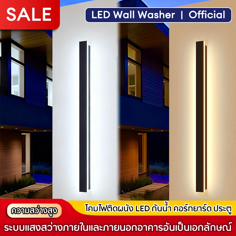 [SALE] LED โคมไฟภายนอกติดผนัง สวน คอร์ทยาร์ด ประตู โคมไฟติดผนัง AC220V อลูมิเนียม โคมไฟผนังภายนอก Outdoor Wall Light