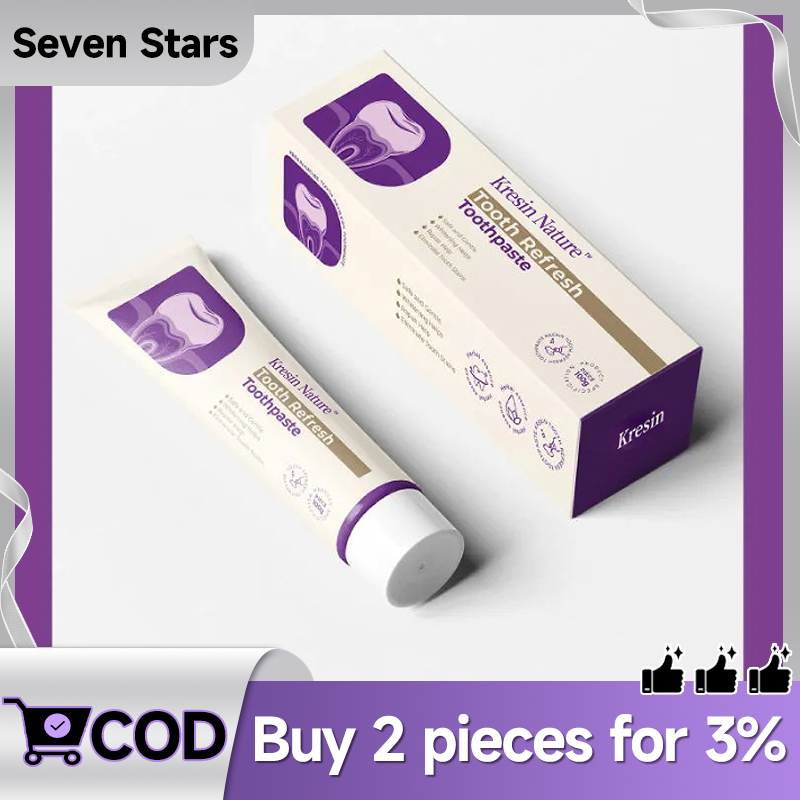 【พร้อมส่ง】Kreain Nature ยาสีฟันสมุนไพร 100g ป้องกันฟันผุ ขจัดคราบหินปูนเร่งด่วน ฟันขาวขึ้นใ