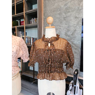 เสื้อรุ่นปุยนุ่น ผูกคอระบาย Ls 026