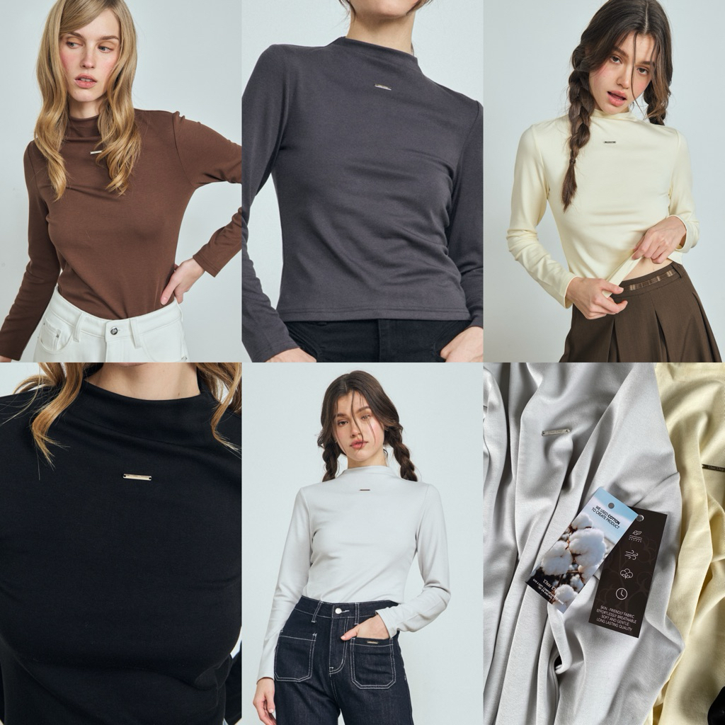 CHUUCHOP - (S-XL) Lyra Long Sleeve Heattech เสื้อฮีทเทค แขนยาว กันหนาว(C8459)