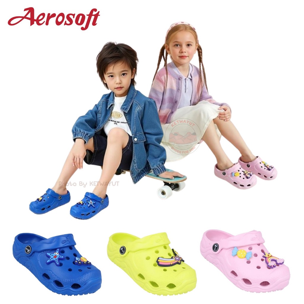 Aerosoft รองเท้าแตะเด็ก รองเท้าหัวโตเด็ก ใส่สบาย Aerosoft รุ่น K7070