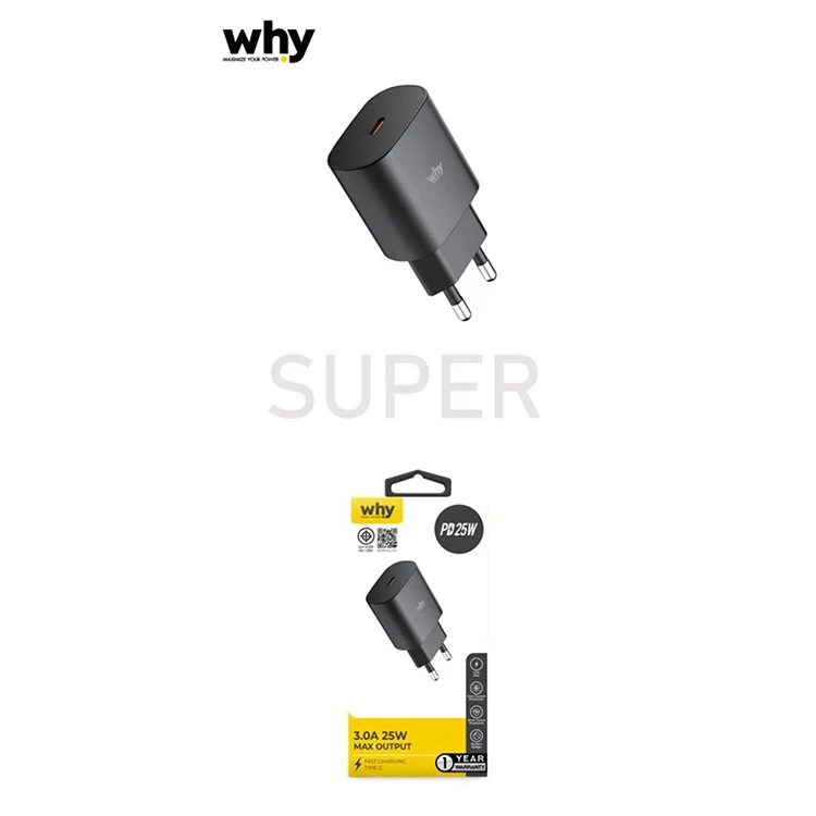 WHY หัวชาร์จเร็ว 25W Type-C PD ใช้กับ ไอโฟน และ สมาร์ทโฟน ได้เต็มประสิทธิภาพ มี มอก. ประกัน 1 ปี 91C thumbnail 3